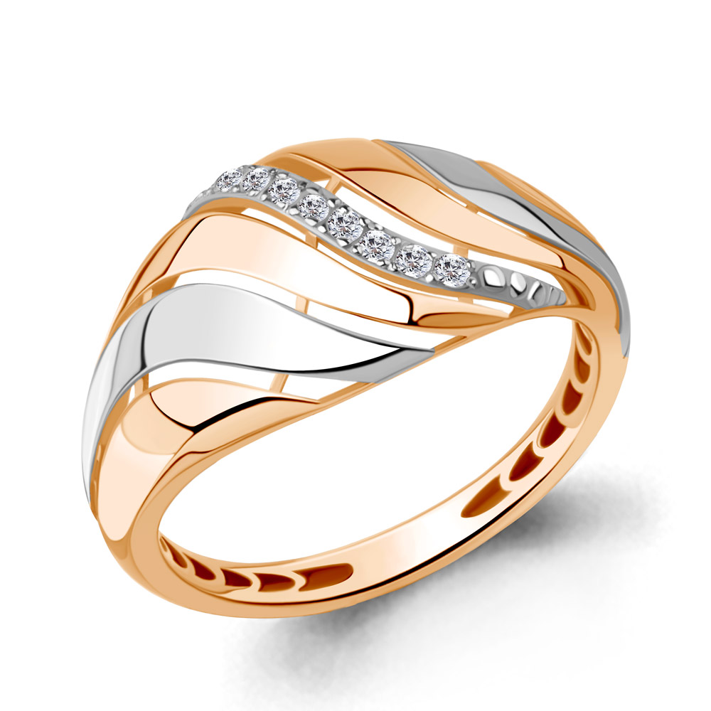 600777 Кольцо из Золота с фианитами