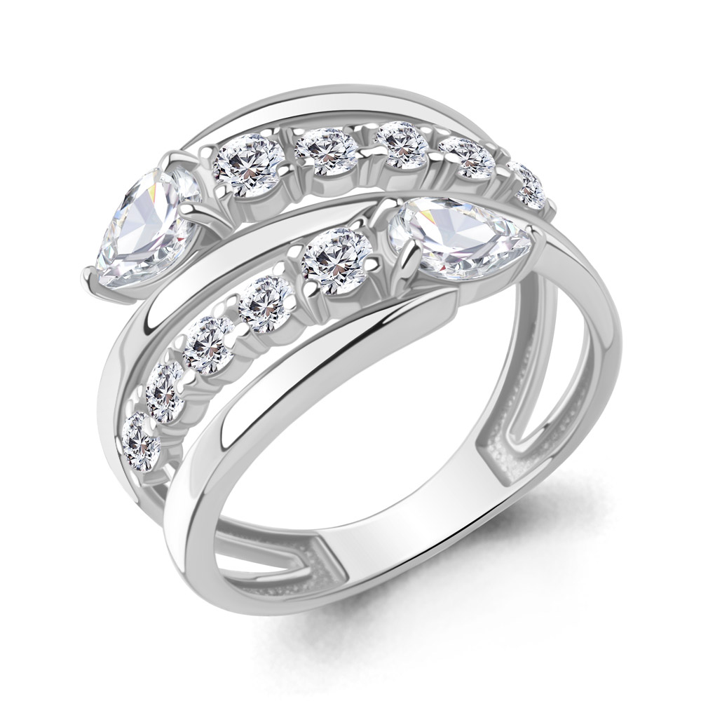 600781А Кольцо из Серебра с фианитами