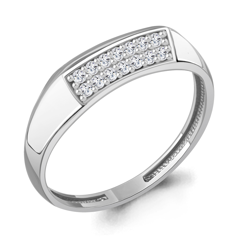 600787А Кольцо из Серебра с фианитами