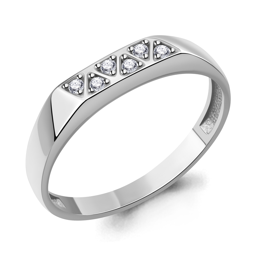 600789А Кольцо из Серебра с фианитами