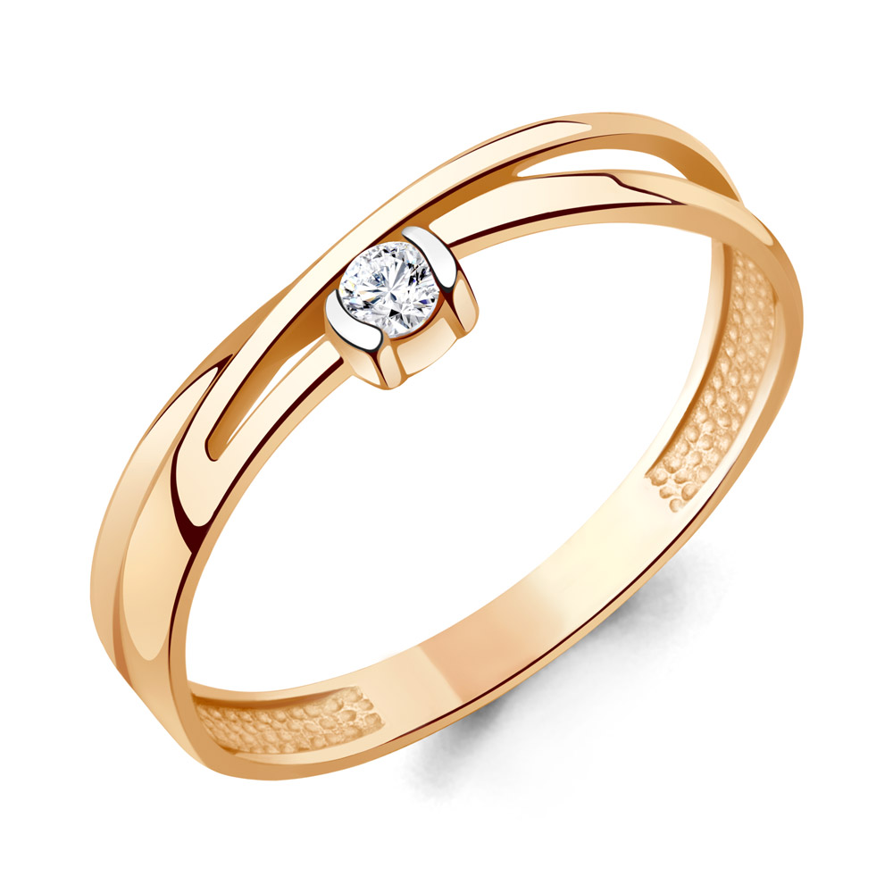 600809 Кольцо из Золота с фианитом