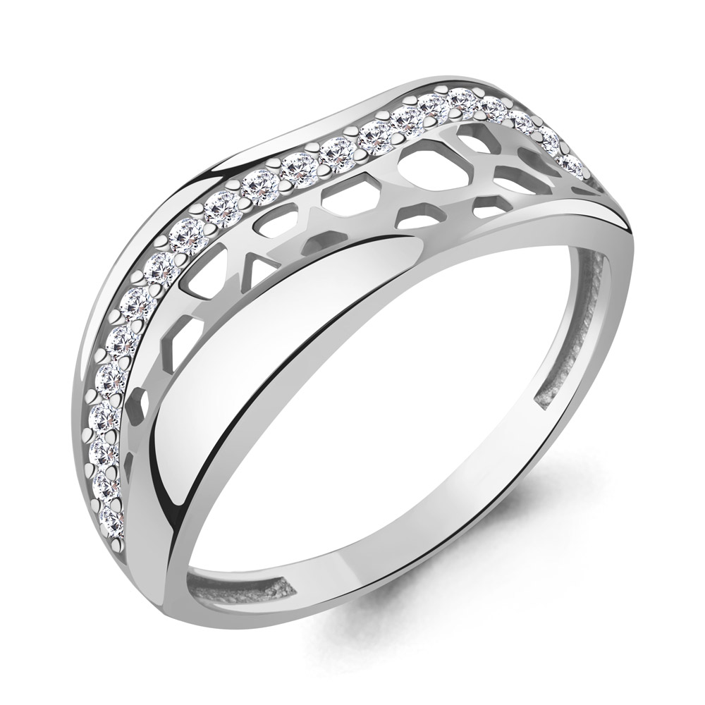 600810А Кольцо из Серебра с фианитами