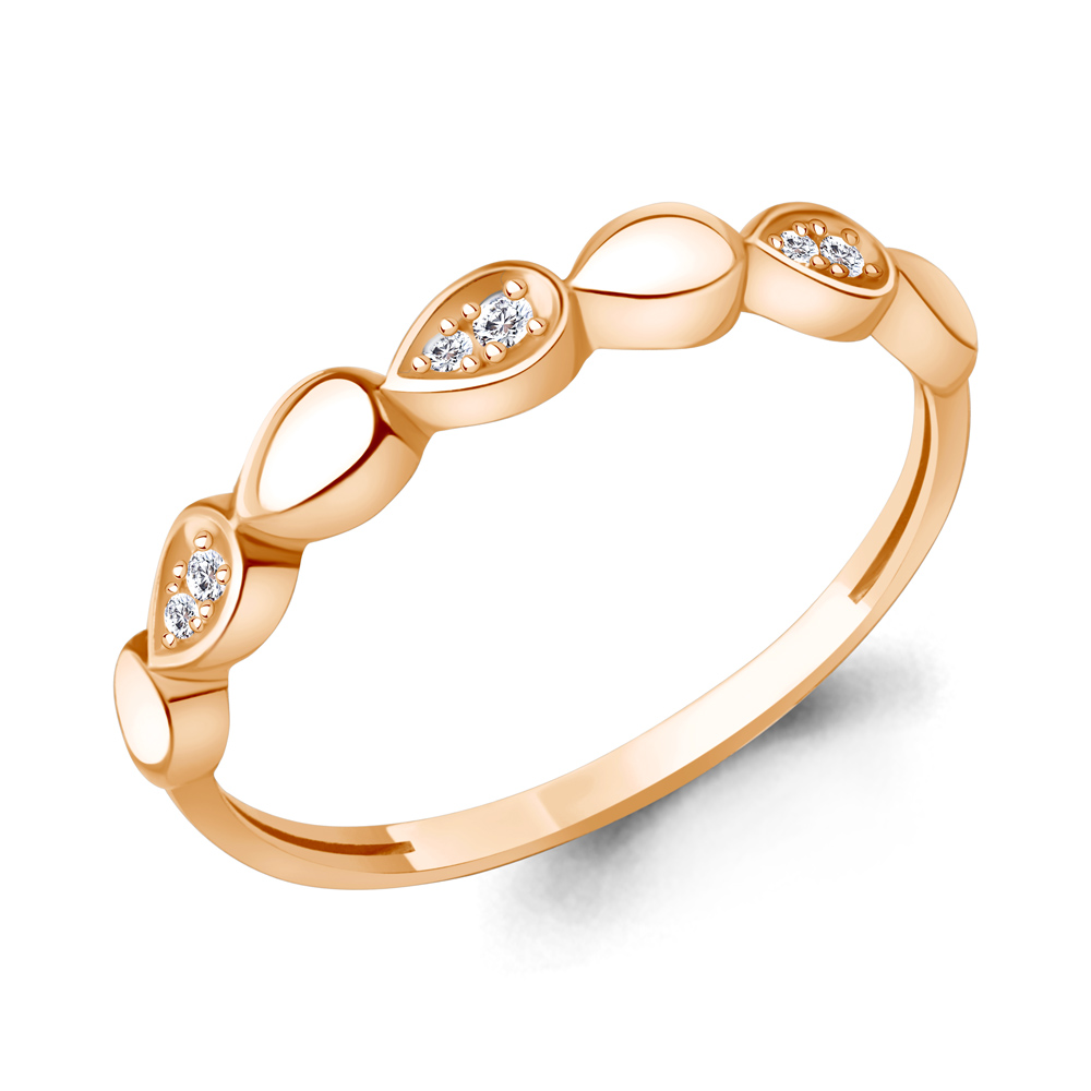 600840 Кольцо из Золота с фианитами