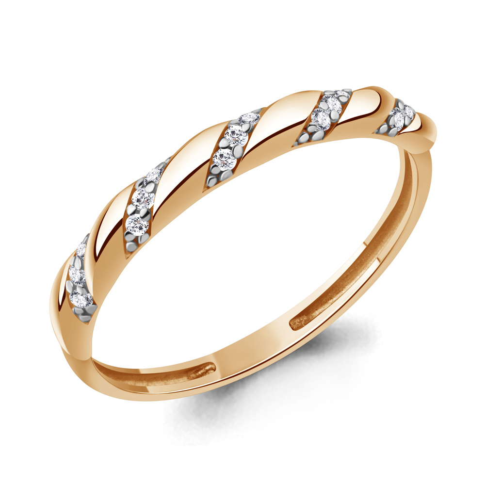 600848А Кольцо из Золота с фианитами