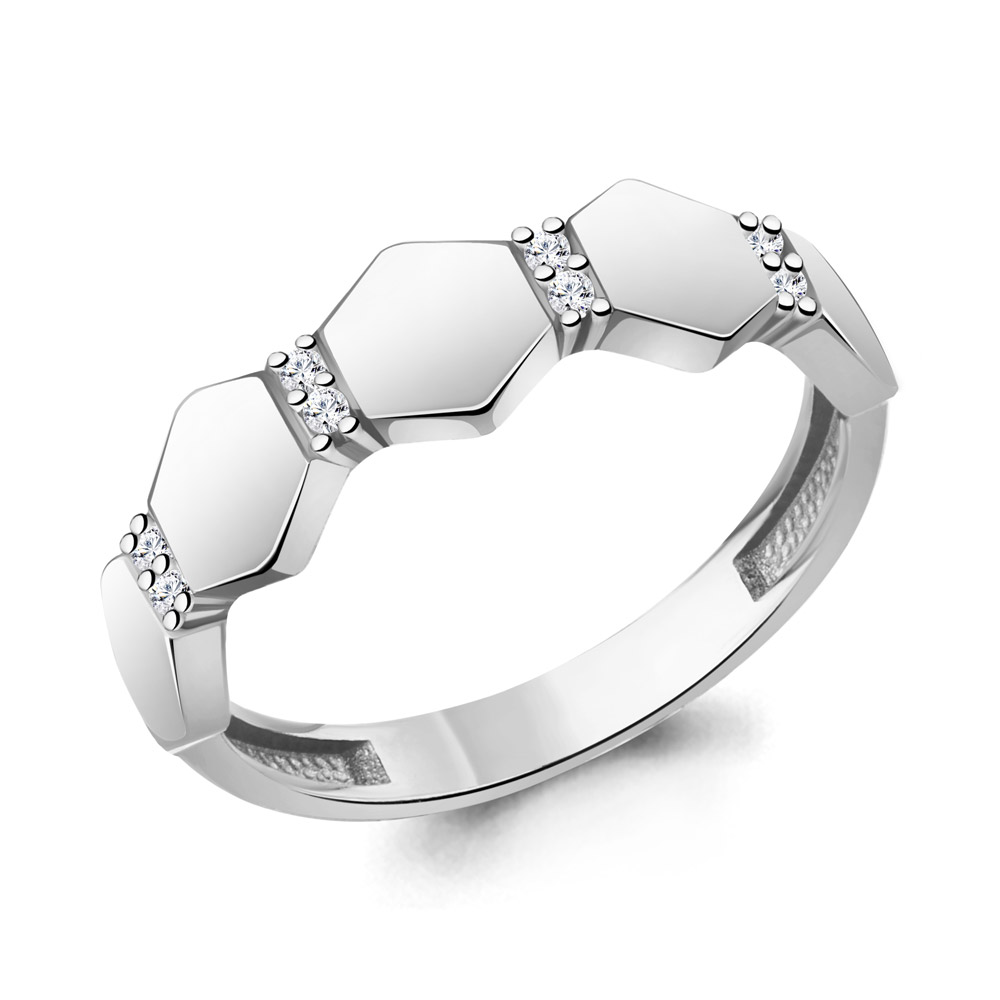 600849А Кольцо из Серебра с фианитами