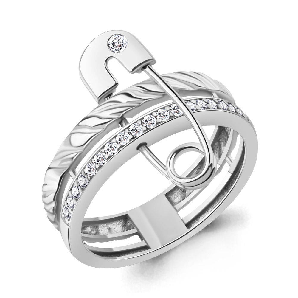 600854А Кольцо из Серебра с фианитами