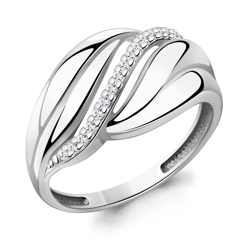 600857А Кольцо из Серебра с фианитами