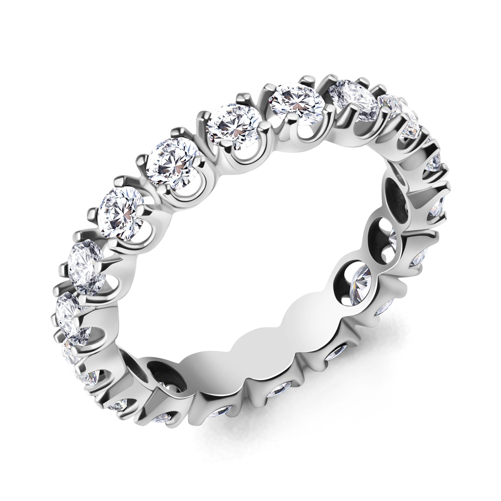 600877А Кольцо из Серебра с фианитами