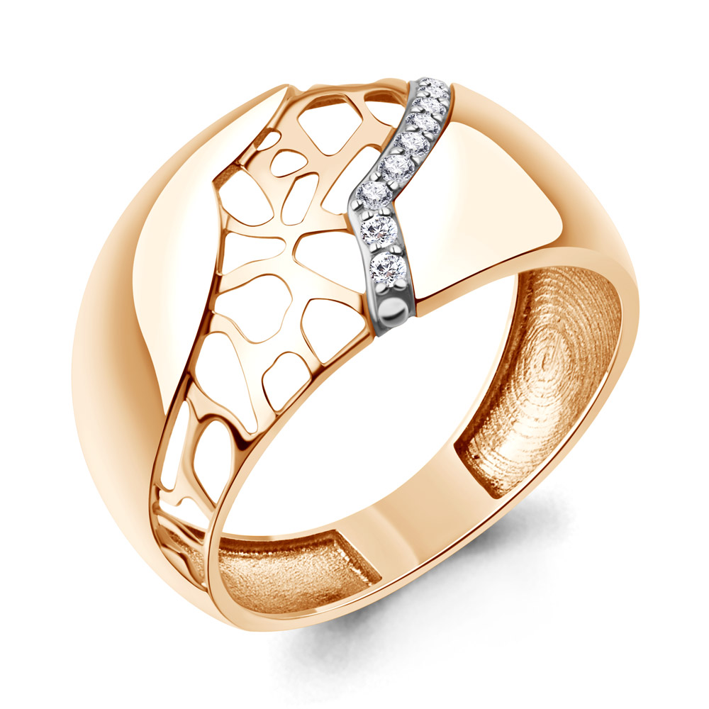 600919 Кольцо из Золота с фианитами