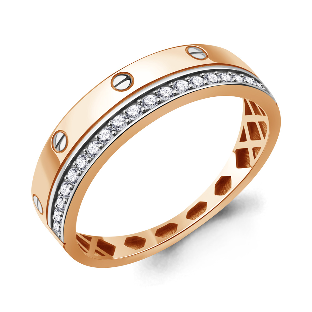 600923 Кольцо из Золота с фианитами