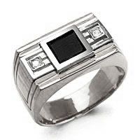 60699Ч Кольцо из Серебра с фианитами, черным фианитом