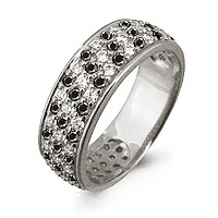 60977Ч Кольцо из Серебра с синт. шпинелью, фианитами