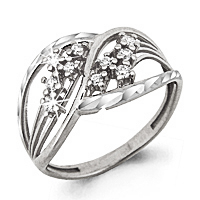 61267А Кольцо из Серебра с фианитами