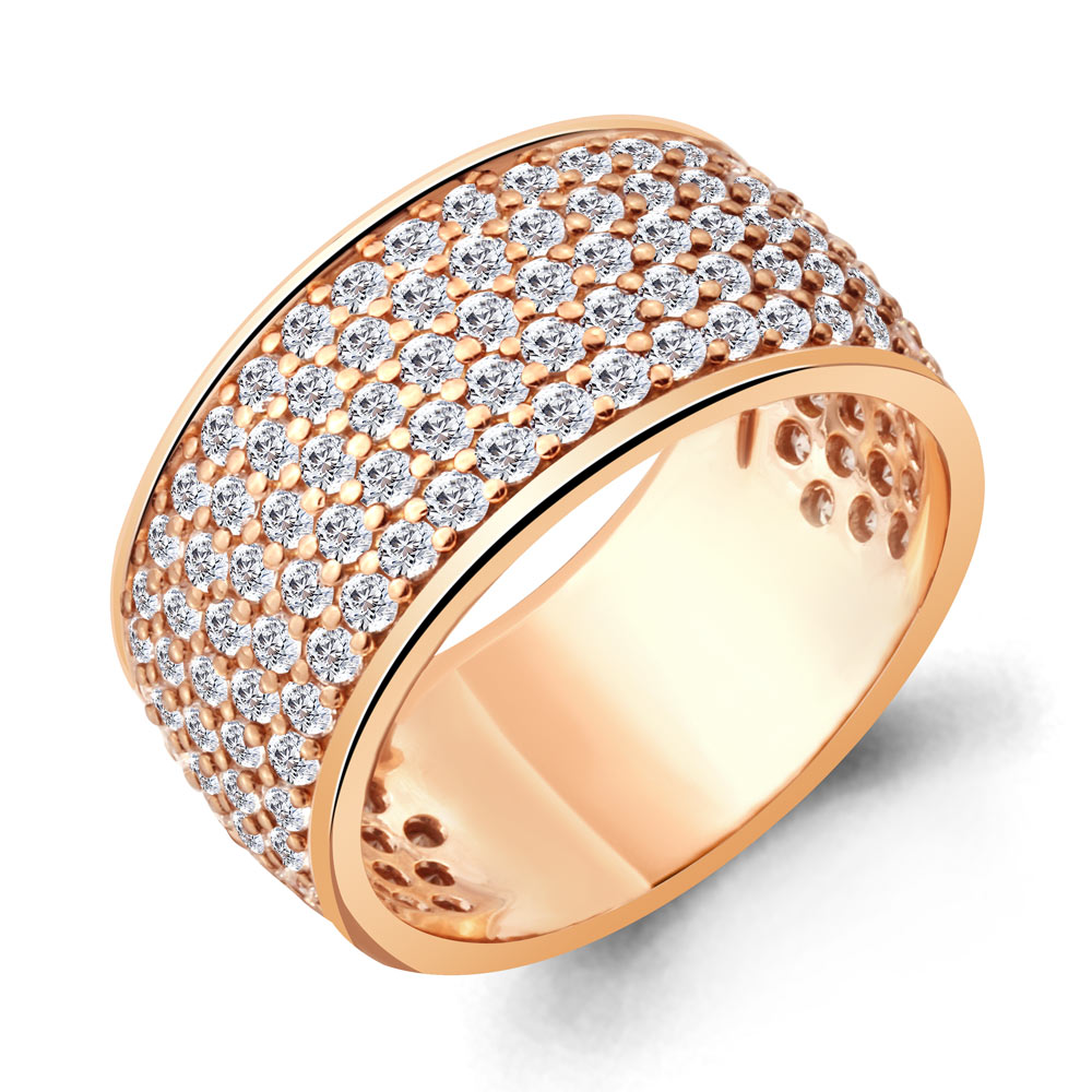 61290А Кольцо из Золота с фианитами из коллекции "Love story"