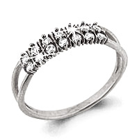 61369А Кольцо из Серебра с фианитами