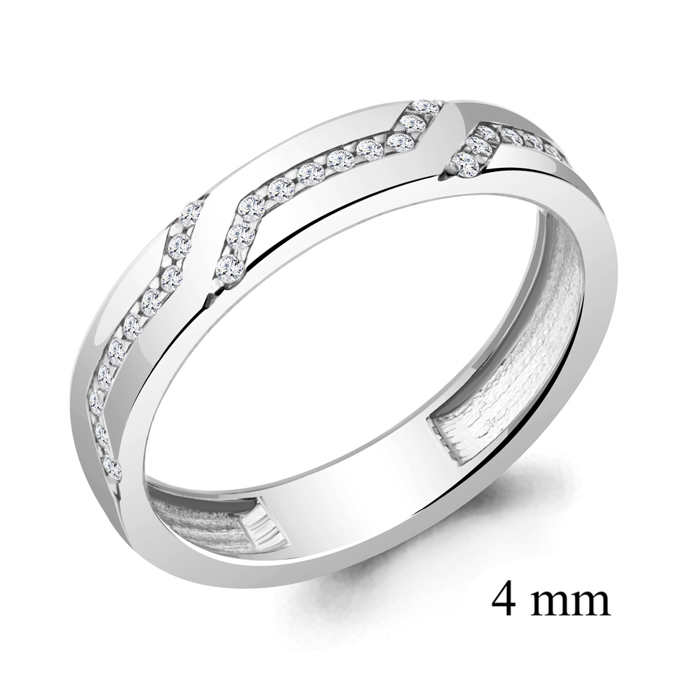 61685 Кольцо из Серебра с фианитами