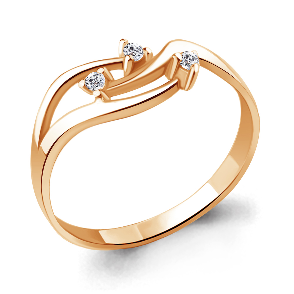 61852А Кольцо из Золота с фианитами