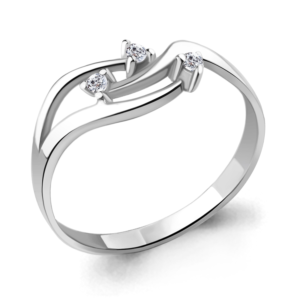 61852А Кольцо из Серебра с фианитами