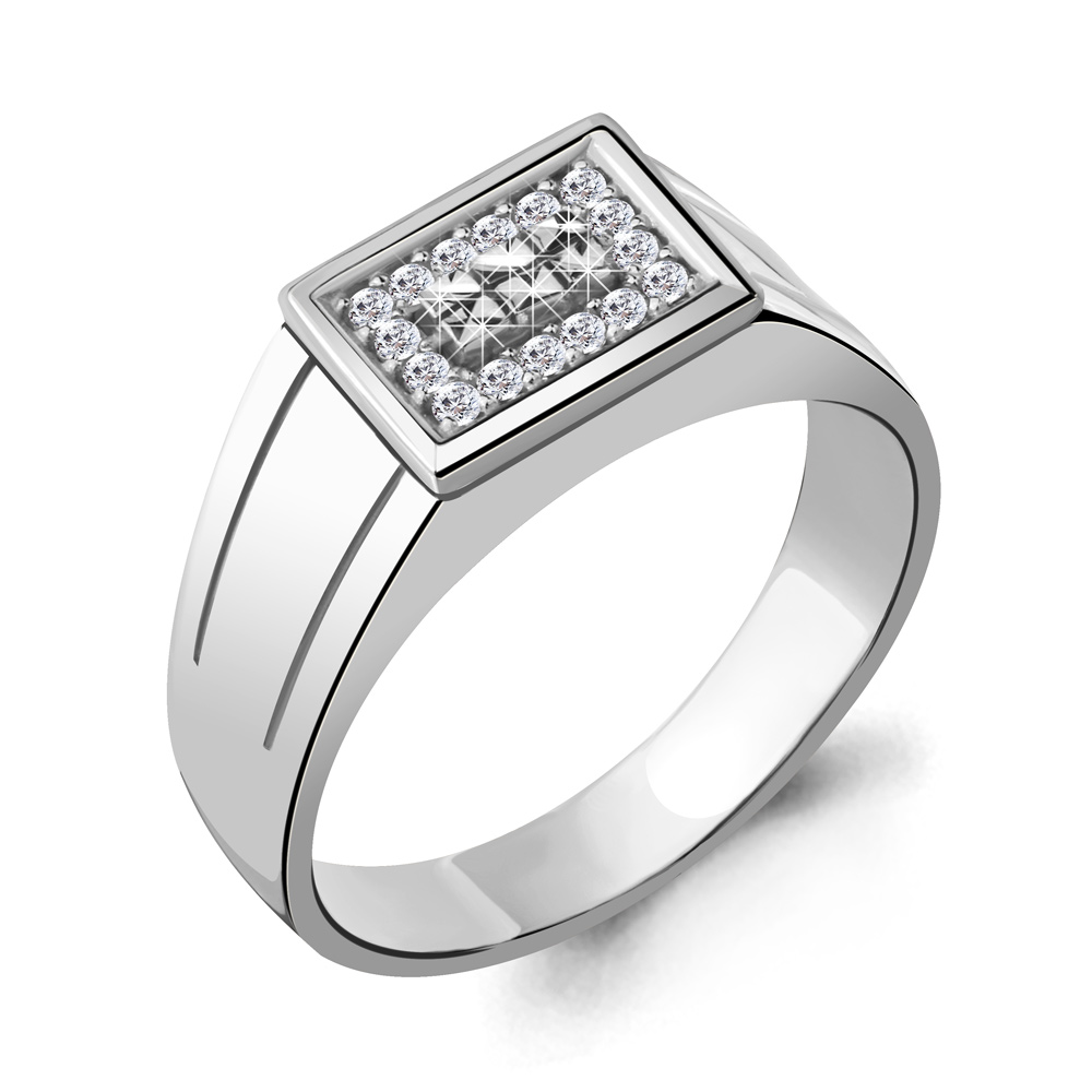 62020А Кольцо из Серебра с фианитами