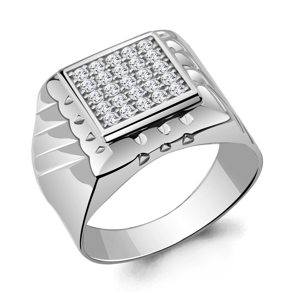 62081А Кольцо из Серебра с фианитами