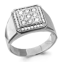 62128А Кольцо из Серебра с фианитами