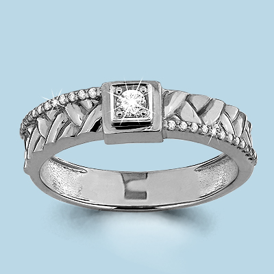 62156А Кольцо из Серебра с фианитами