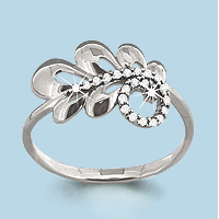 62306А Кольцо из Серебра с фианитами