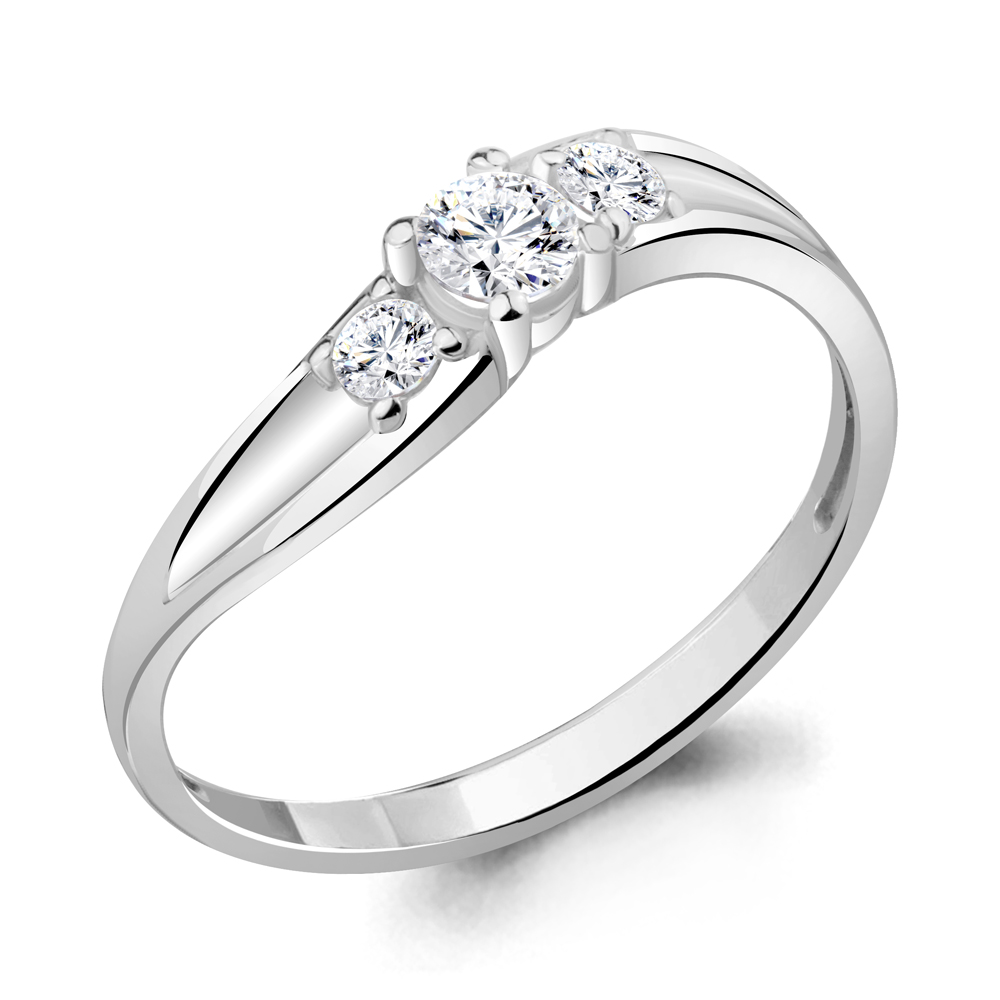 624311А Кольцо из Серебра с фианитами