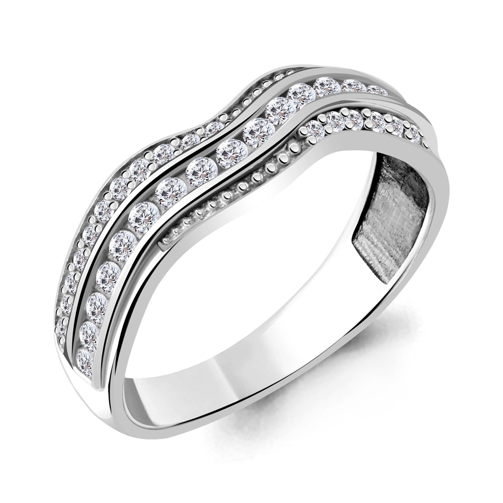 62498А Кольцо из Серебра с фианитами