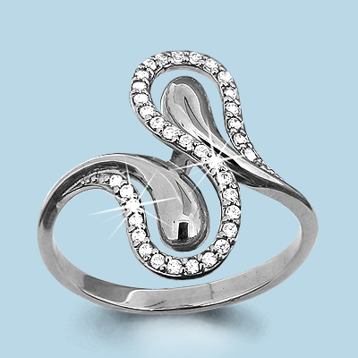 62794А Кольцо из Серебра с фианитами