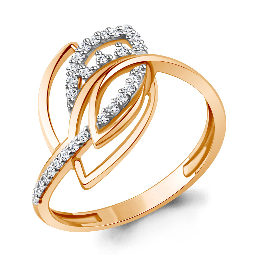 62810А Кольцо из Золота с фианитами