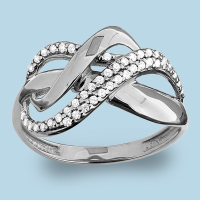 62829А Кольцо из Серебра с фианитами