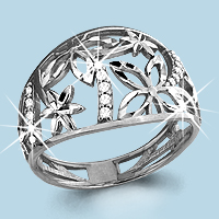 63054А Кольцо из Серебра с фианитами