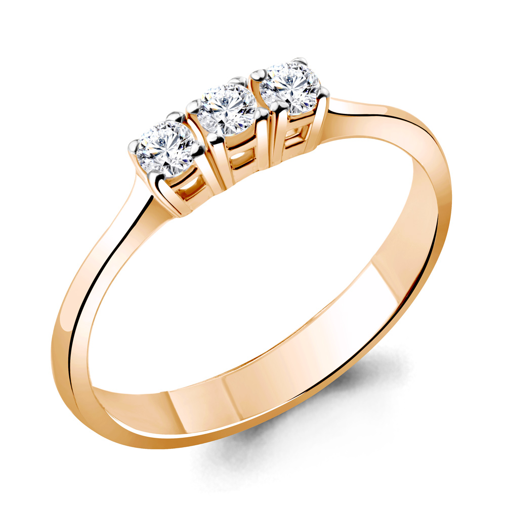 632031 Кольцо из Золота с фианитами