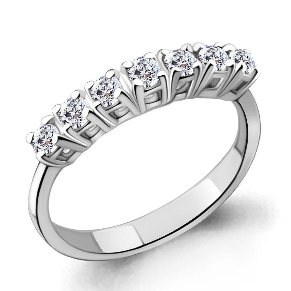 63206 Кольцо из Серебра с фианитами