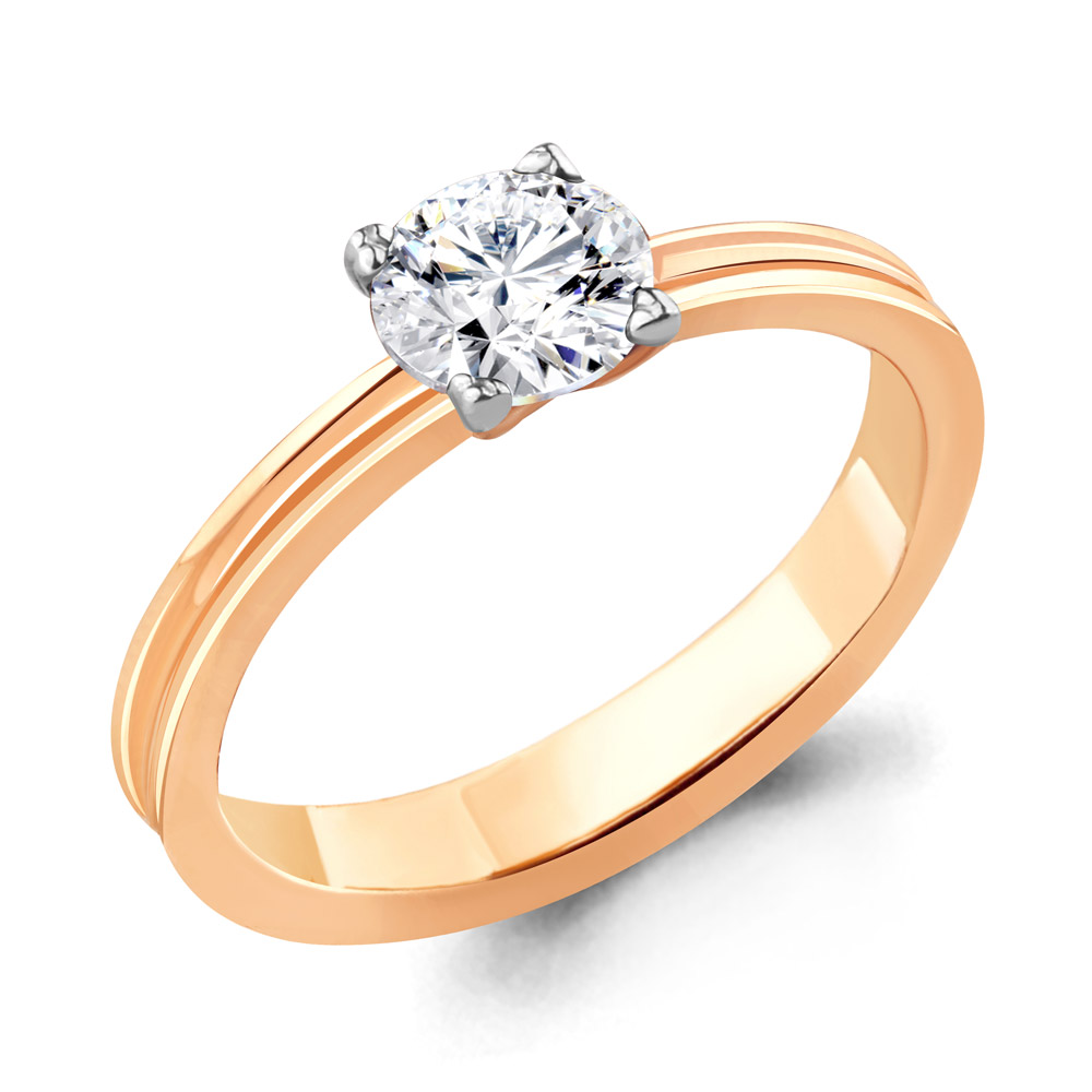 632091 Кольцо из Золота               с фианитом