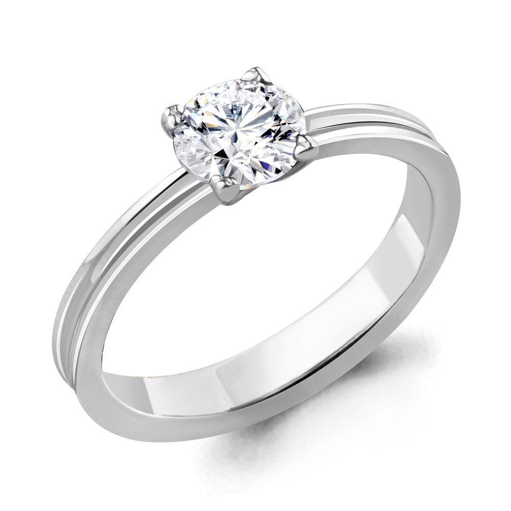 632091 Кольцо из Серебра с фианитом