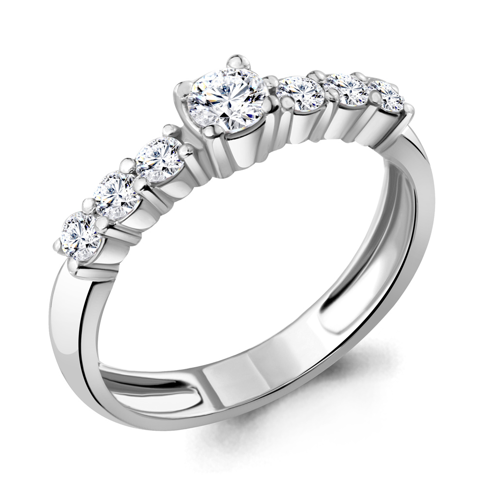 63221 Кольцо из Серебра с фианитами