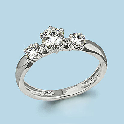 63223 Кольцо из Серебра с фианитами