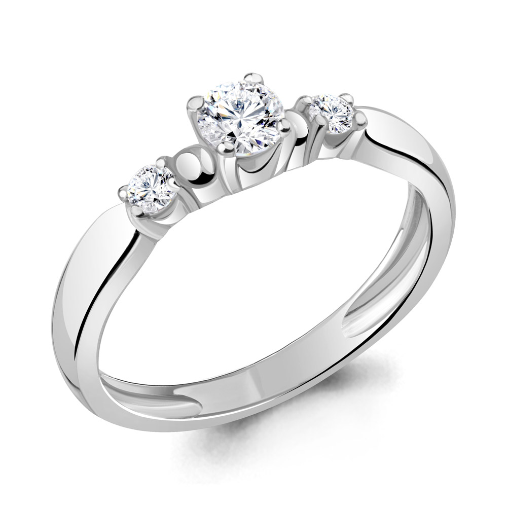 63226 Кольцо из Серебра с фианитами