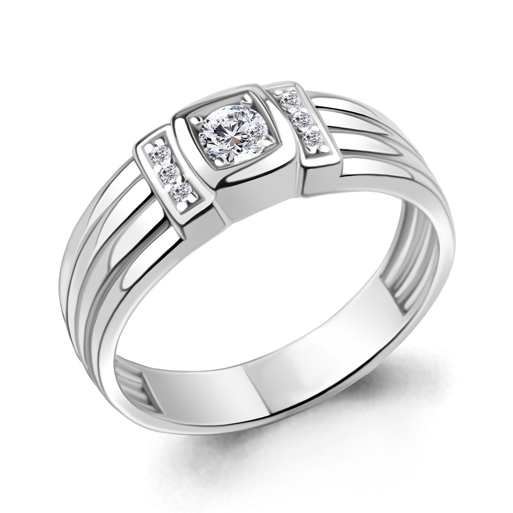 632391А Кольцо из Серебра с фианитами