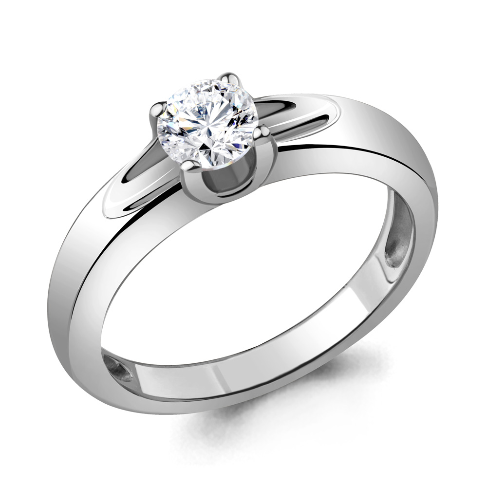 632541 Кольцо из Серебра с фианитом