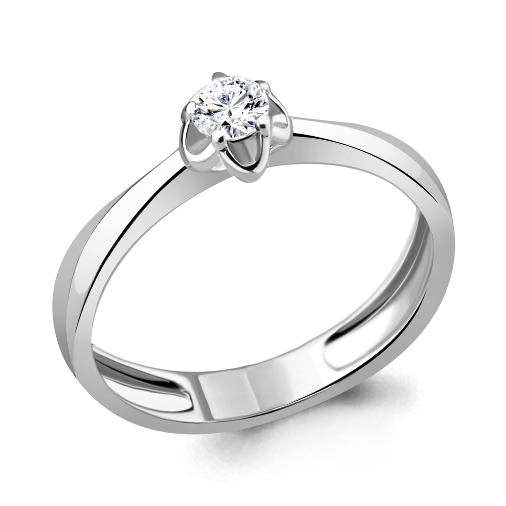 632581 Кольцо из Серебра с фианитом