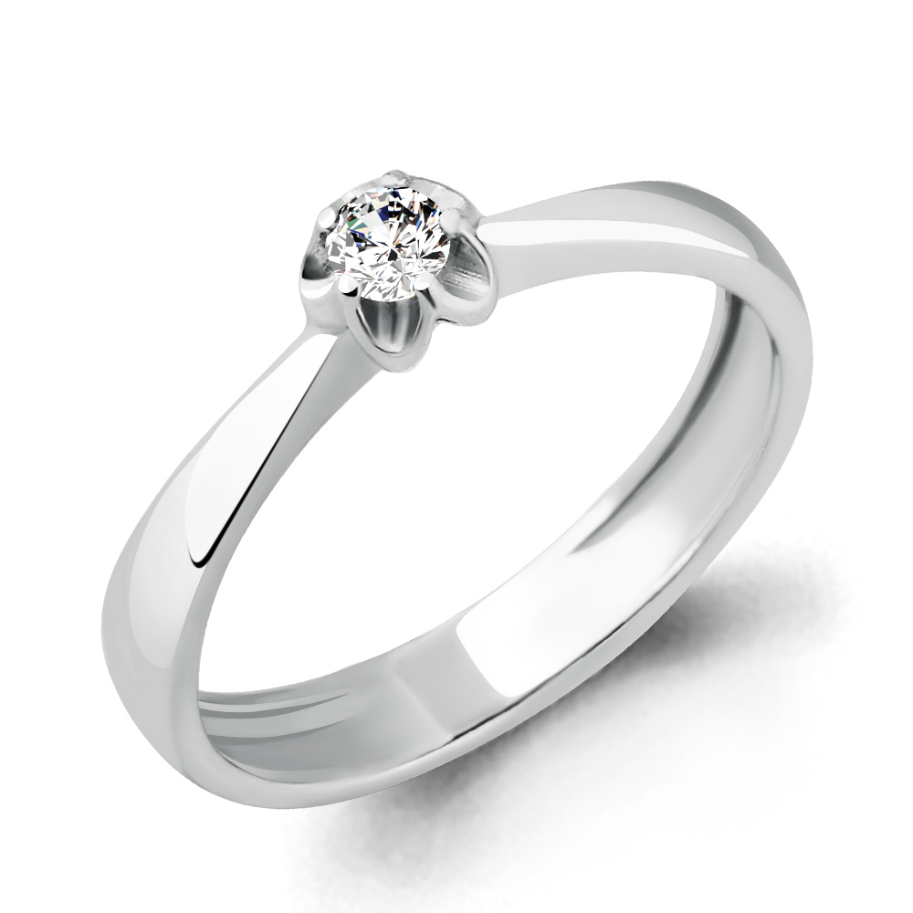 632591 Кольцо из Серебра с фианитом