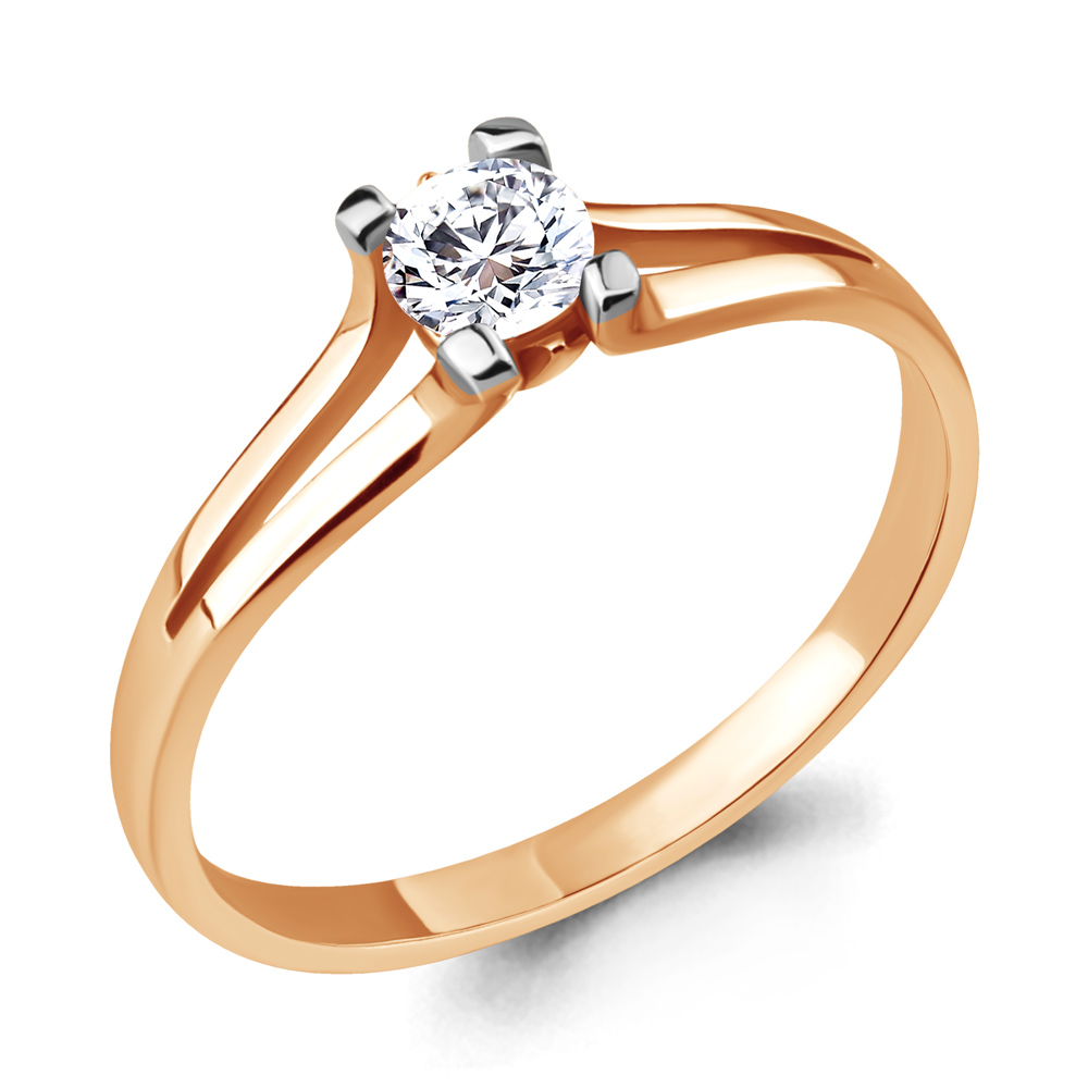 632651 Кольцо из Золота с фианитом