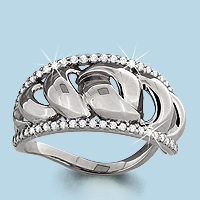 63410А Кольцо из Серебра с фианитами