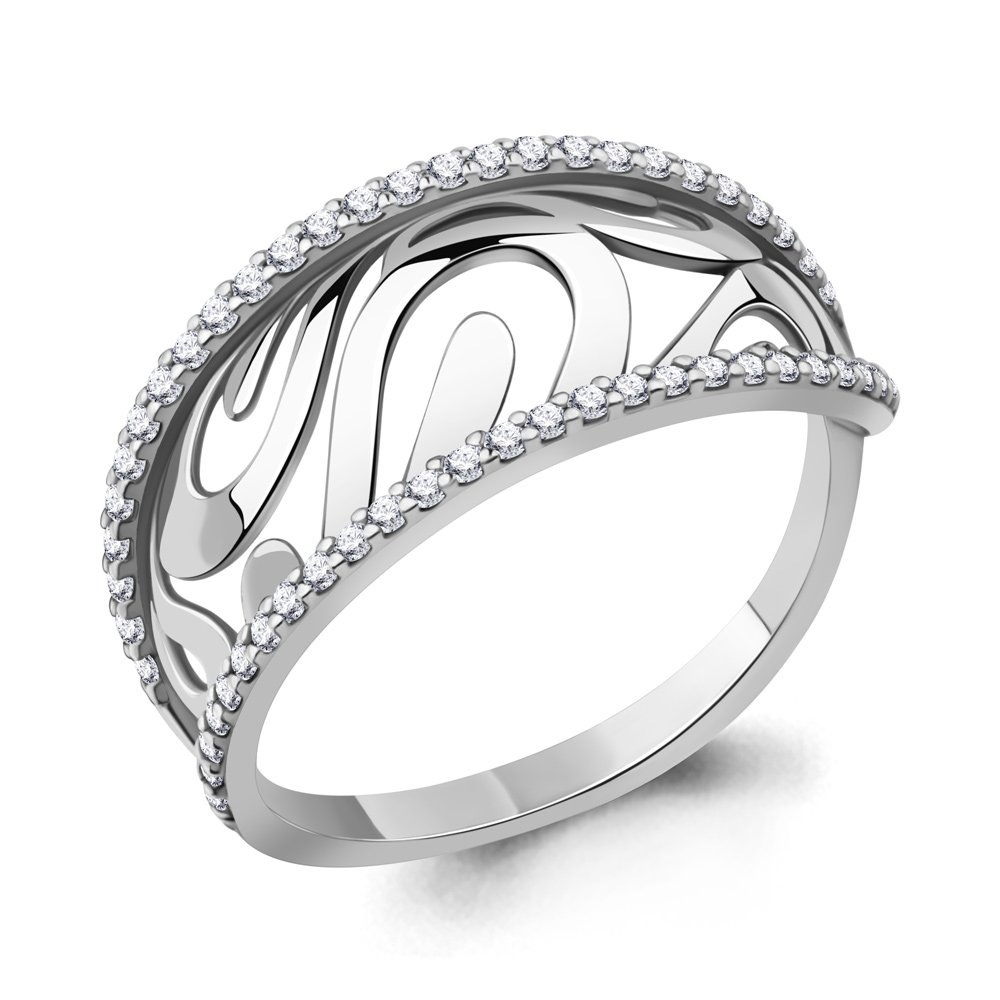 63412А Кольцо из Серебра с фианитами