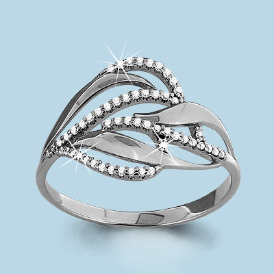 63570А Кольцо из Серебра с фианитами