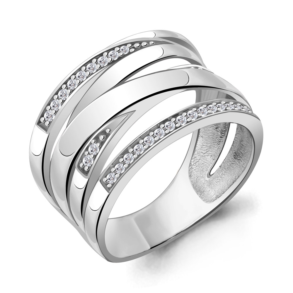 63813А Кольцо из Серебра с фианитами