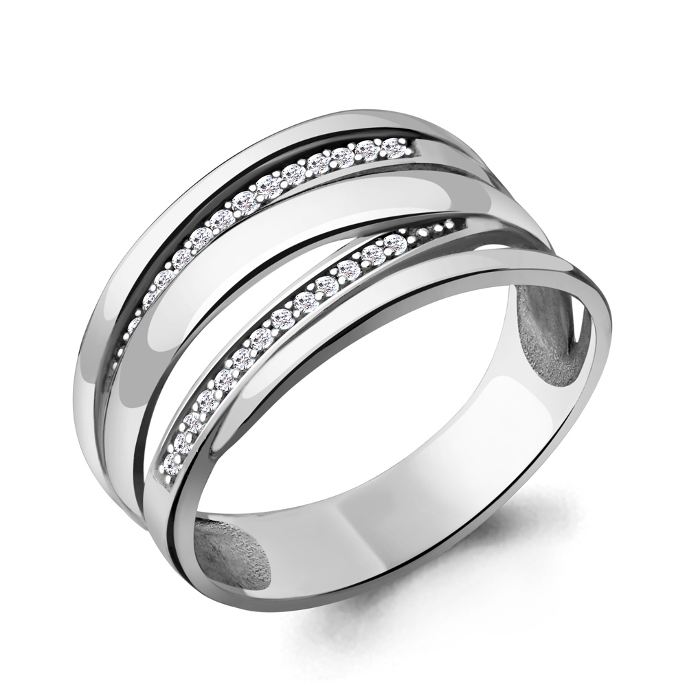 63814А Кольцо из Серебра с фианитами